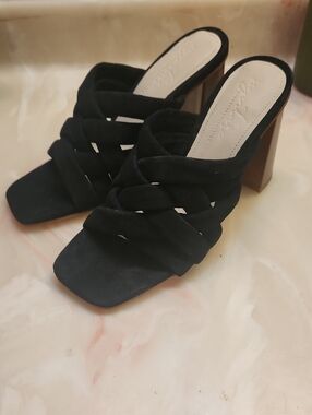 Signature Mystique Knotted Slide Heels - Black